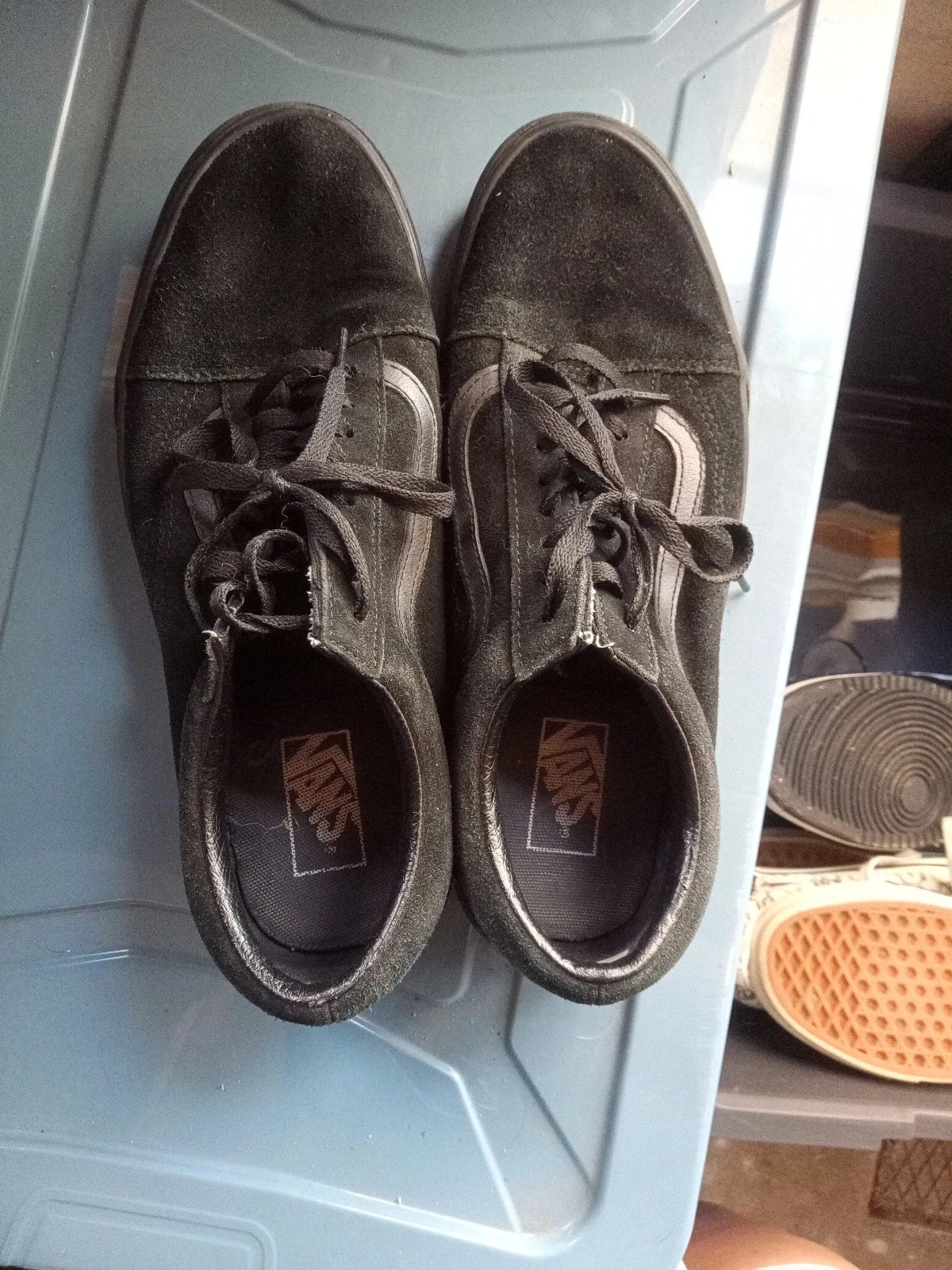 Zapatillas Vans Old Skool Suede – Todas Negras Triple Black Talla 44 – photo 13